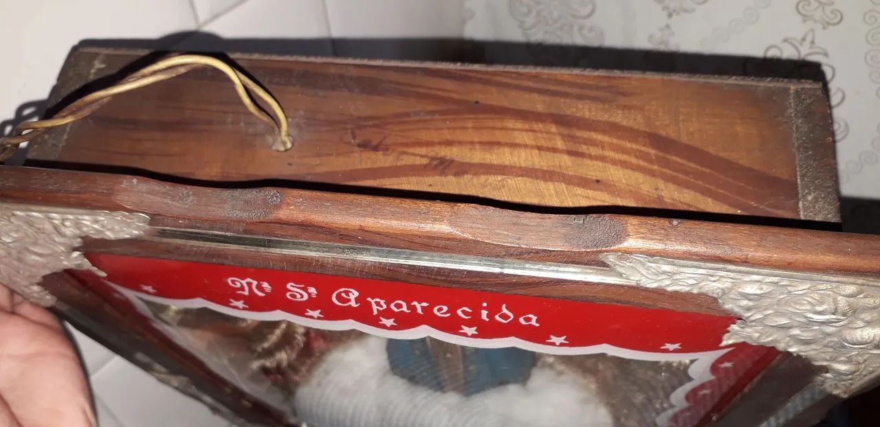 Relicário oratório antigo vidro bombê - Foto 3