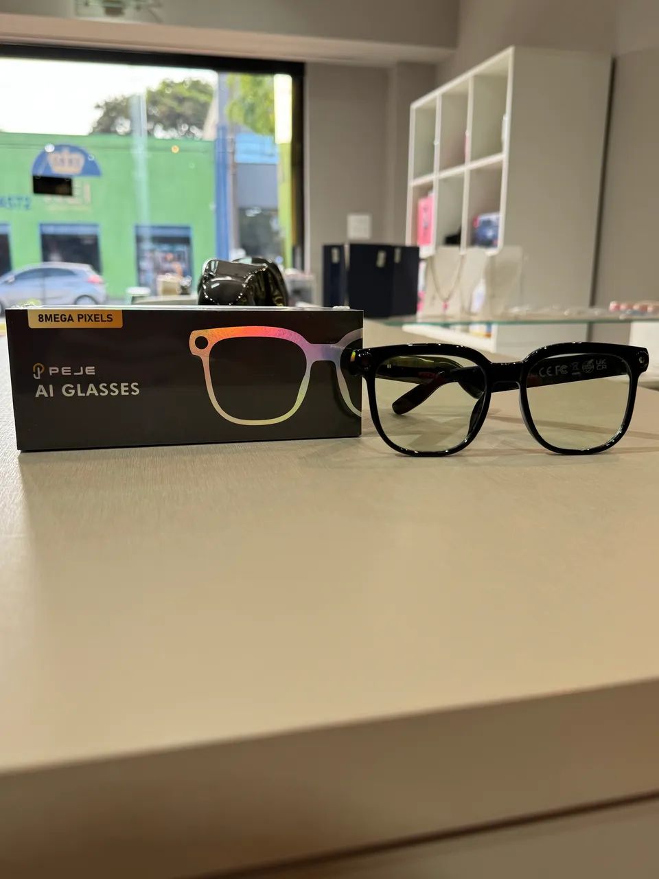Óculos smart glasses com câmera de 8mp