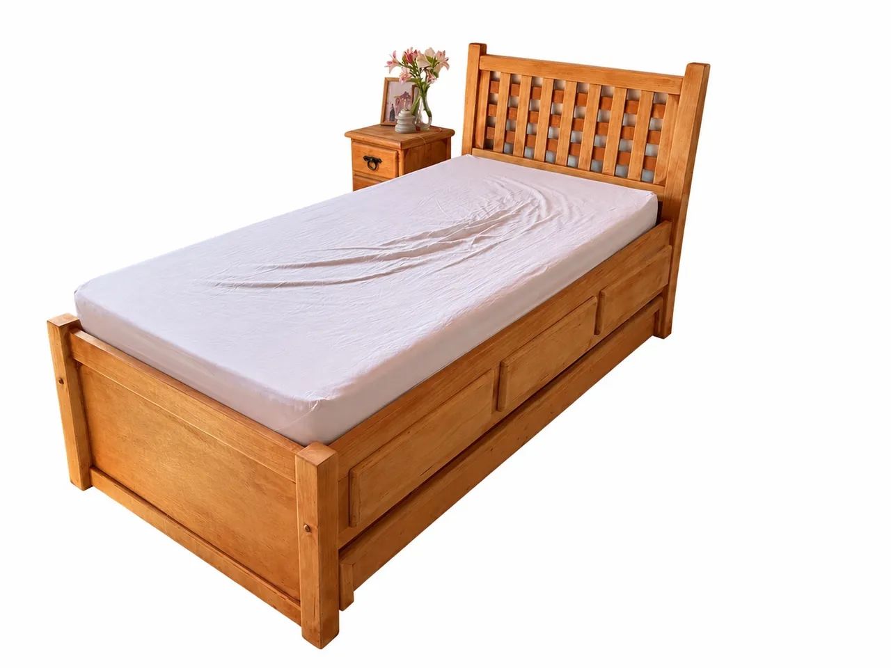 Cama de solteiro em madeira de cedro - Foto 2