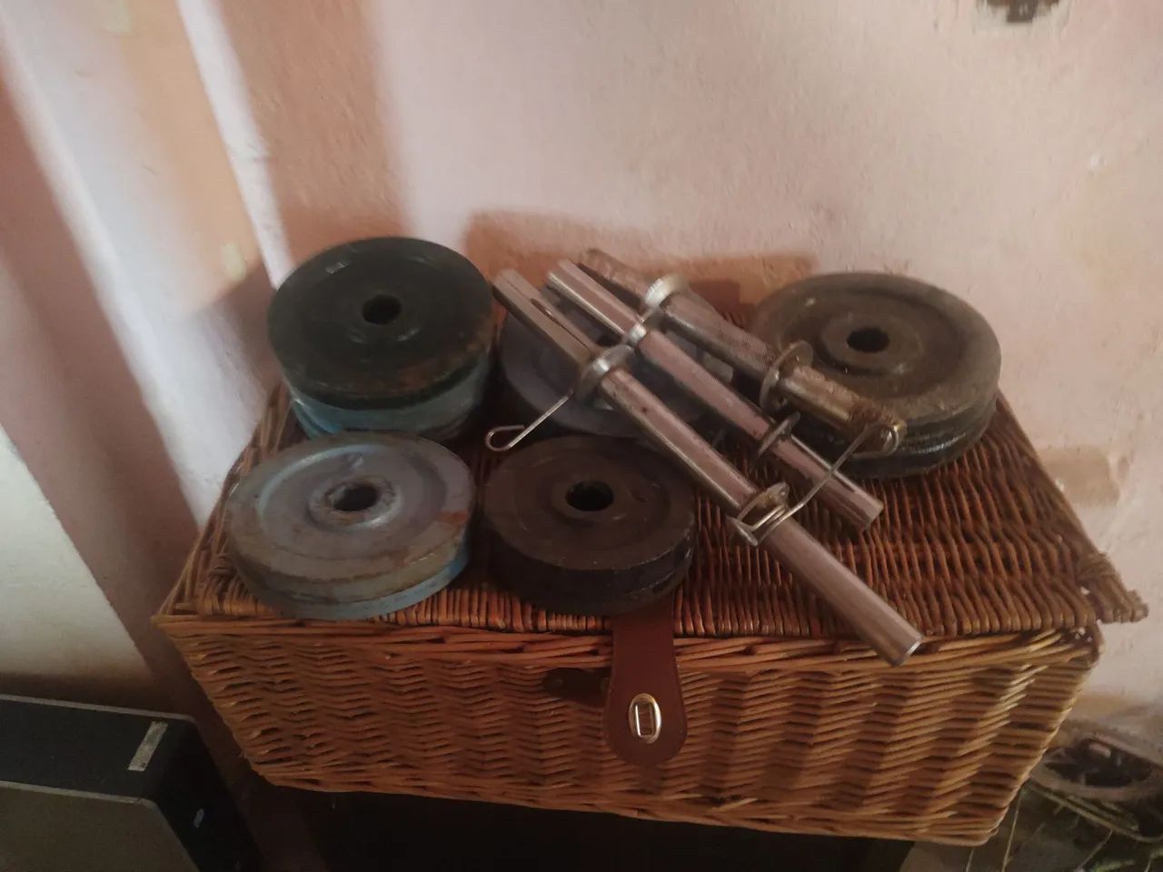 Kit anilhas e barra 