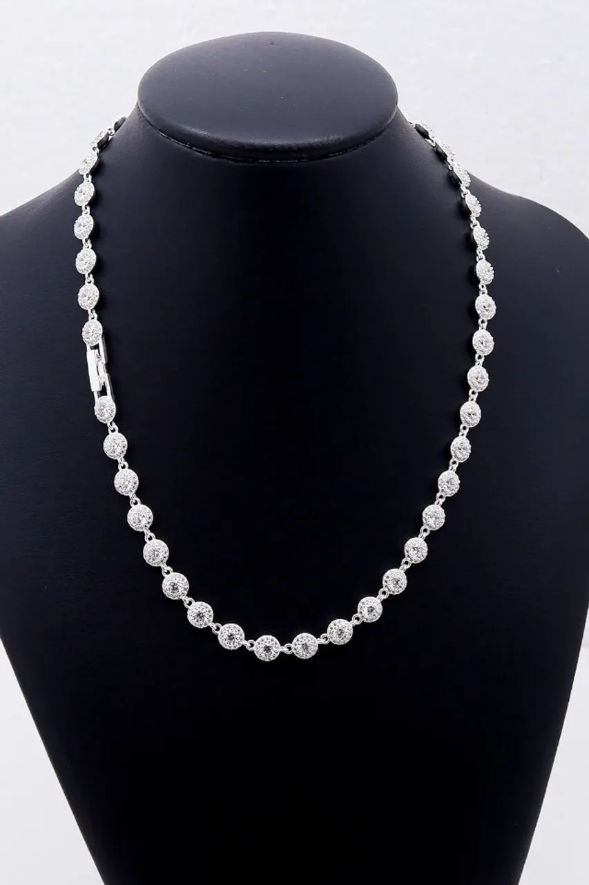 Conjunto Swarovski banhado a prata  - Foto 2