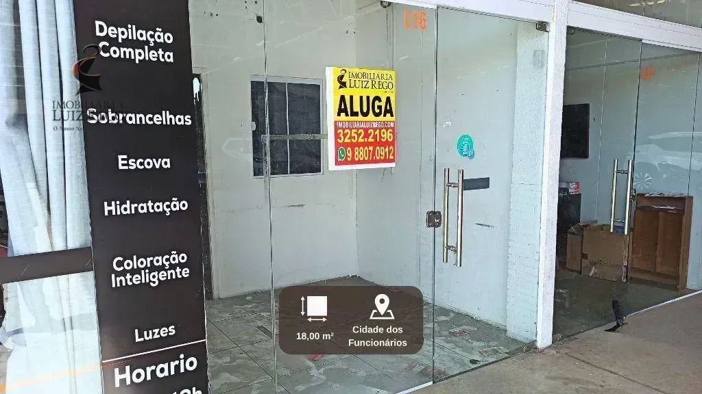 Loja no estacionamento do Supermercado Cometa da Cidade dos Funcionários para aluguel, 18,