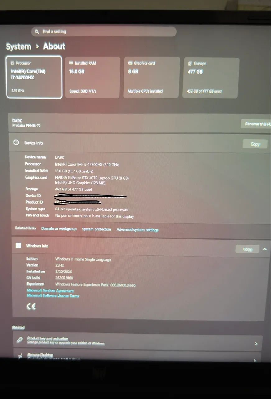 Notebook Gamer Predator Helios Neo PHN16-72 RTX 4070 16GB - Foto 5