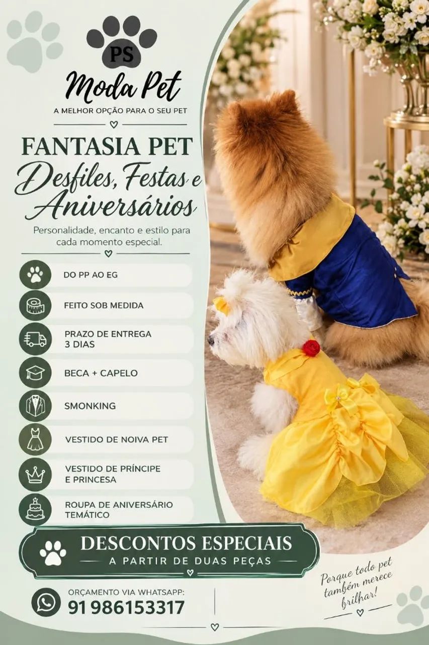 Fantasias para cães e gatos