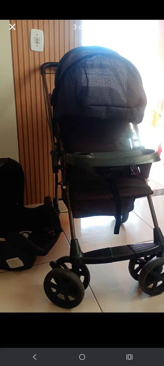 Carrinho de bebê Galzerano  e bebê conforto  - Foto 2