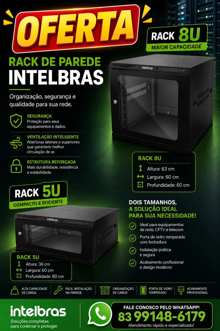 Rack de parede Intelbras 