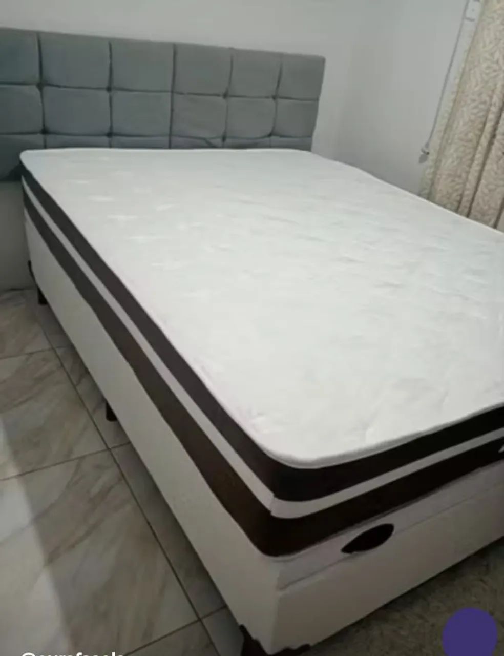 Cama baú casal completa com colchão molas ensacadas D28  - Foto 2