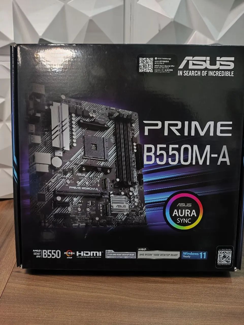 Kit upgrade Ryzen AM4 com Placa mãe Asus Prime B550m + 16gb de memória novo lacrado  - Foto 6