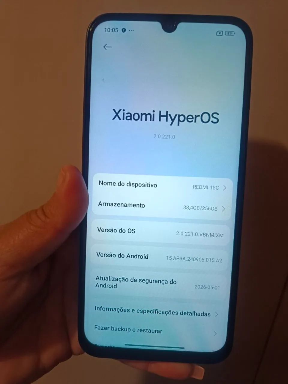 XAOMI NOT 15C 256GB 8+8GB RAM BATERIA 6000 MHA TELA 6.9 POLEGADAS - Foto 5