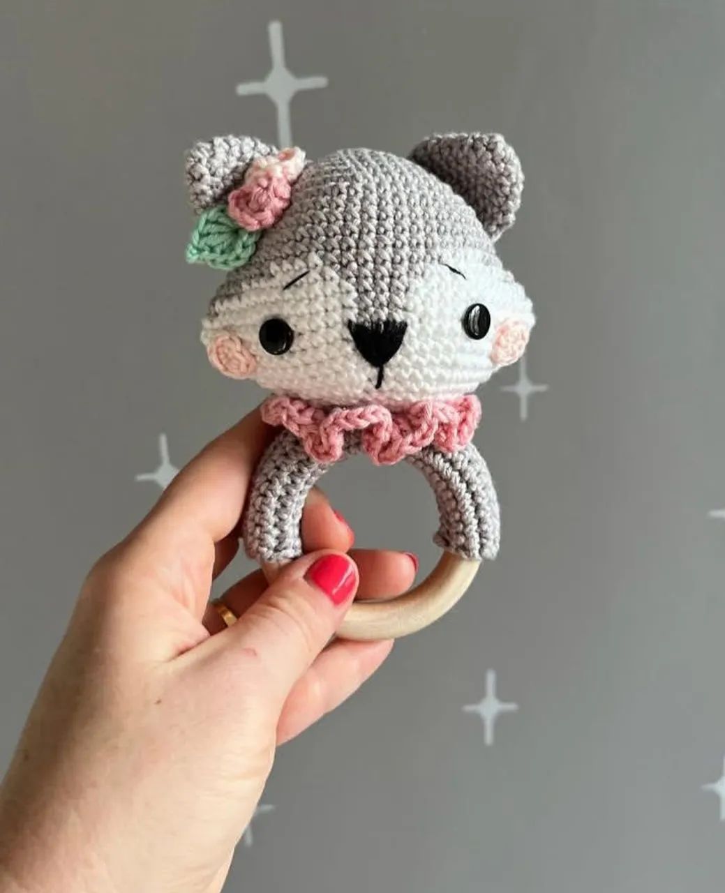 Kit infantil em crochê tema raposas  - Foto 3