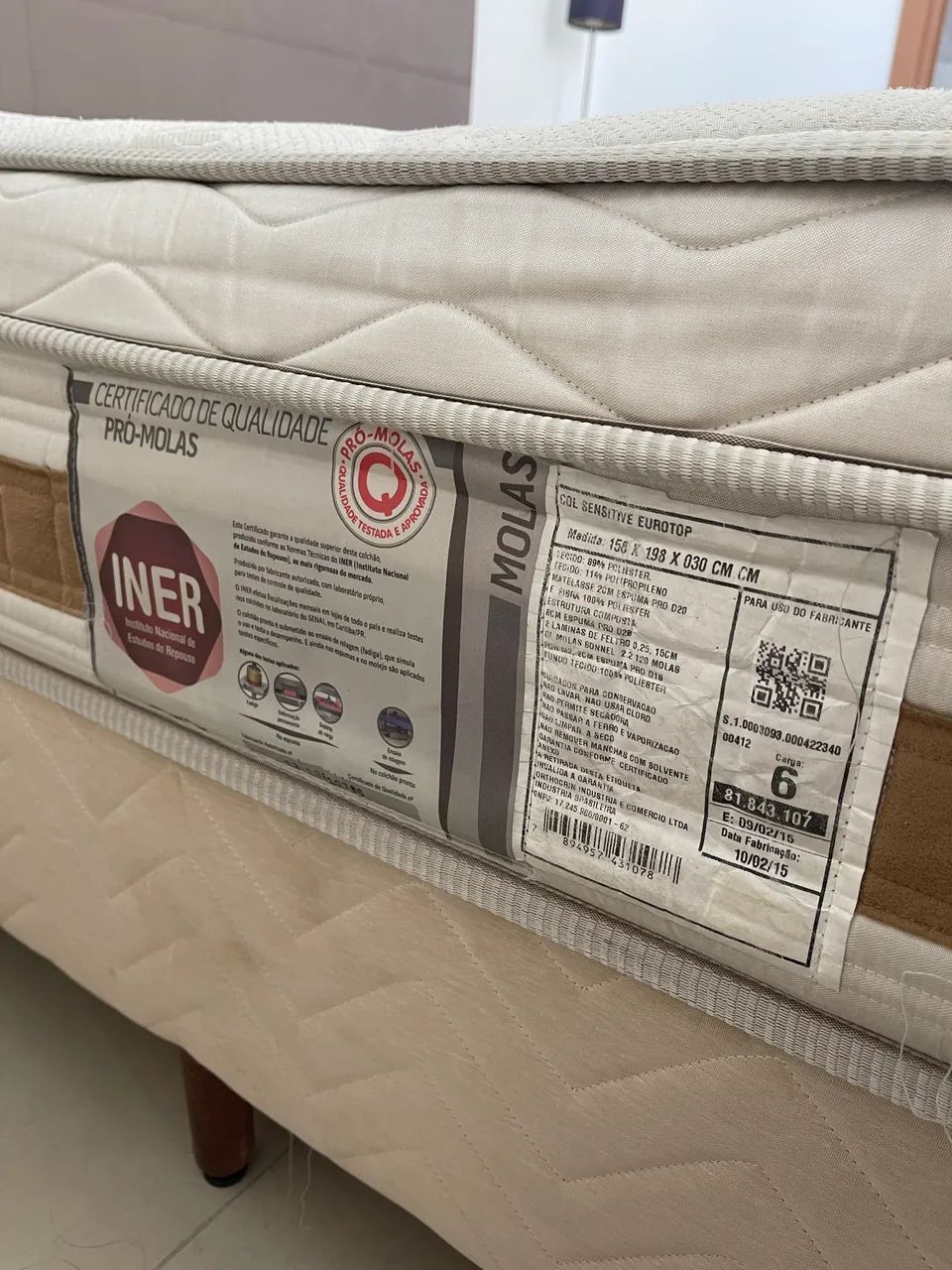 Cama Box Queen + Colchão Pró-Molas Sensitive Eurotop - Foto 4