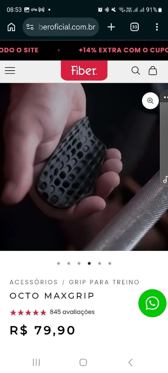 Grip treino Fiber - Foto 4
