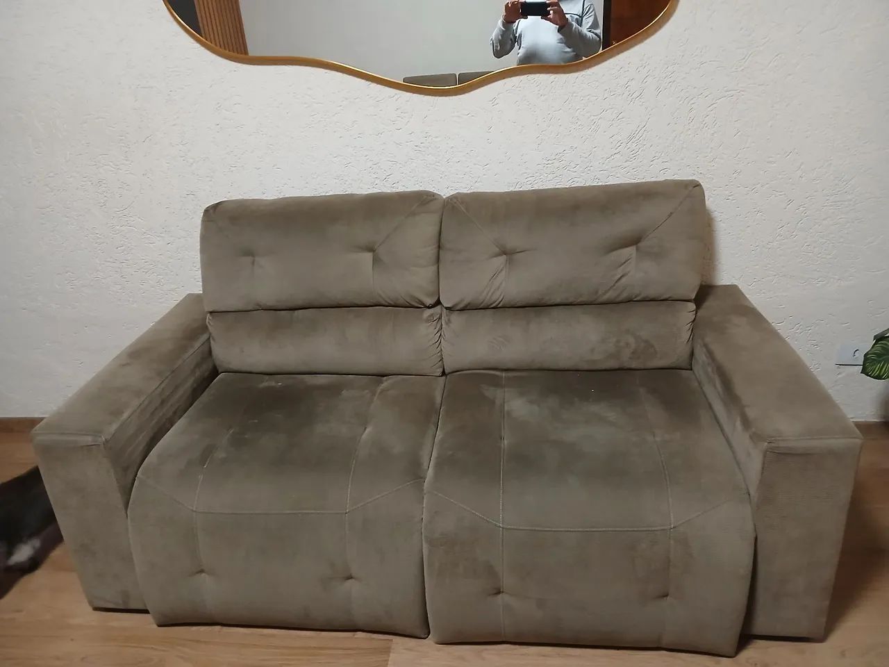 Sofa 3 lugares, tecido Suede