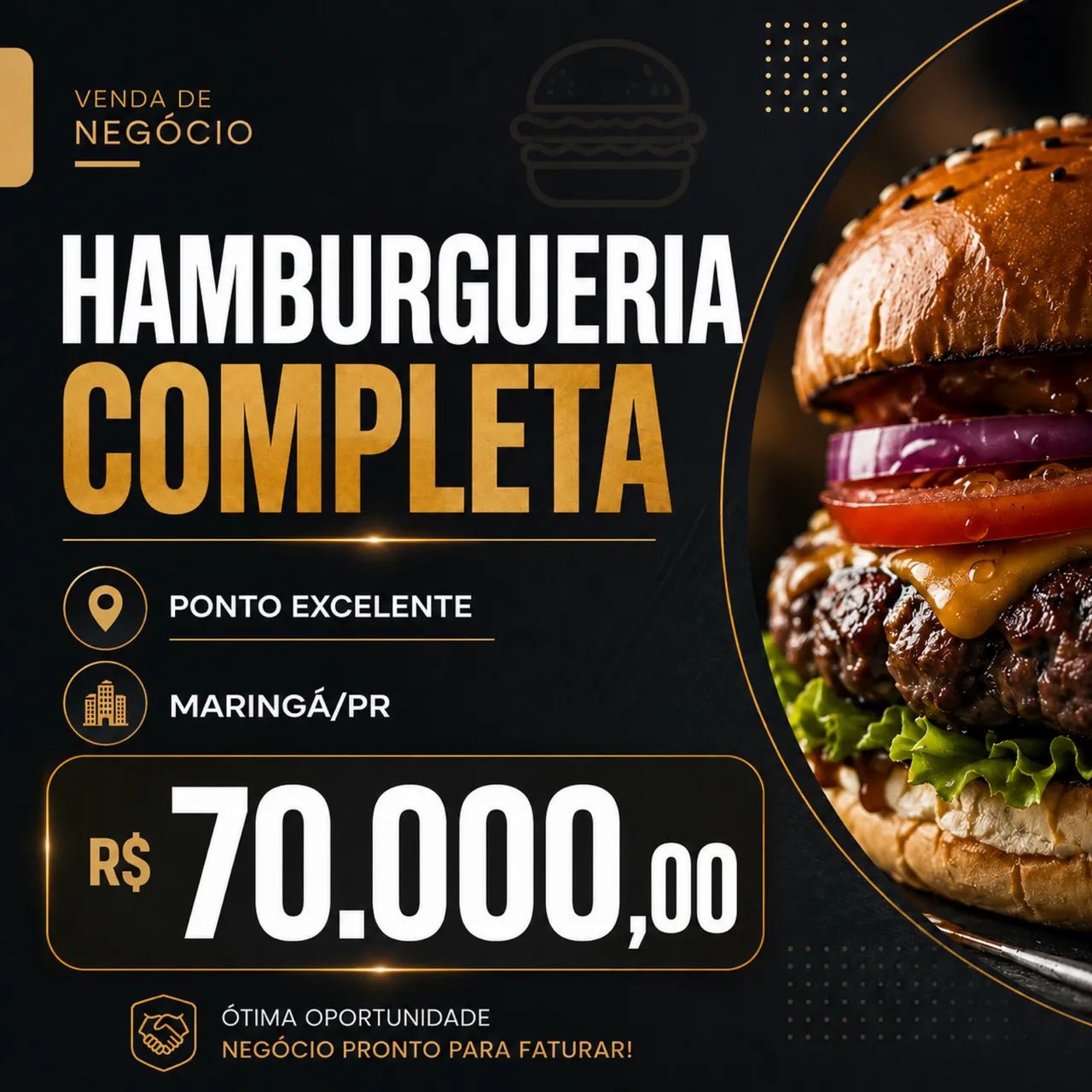 HAMBURGUERIA COMPLETA R$ 70.000,00 em MARINGÁ/PR