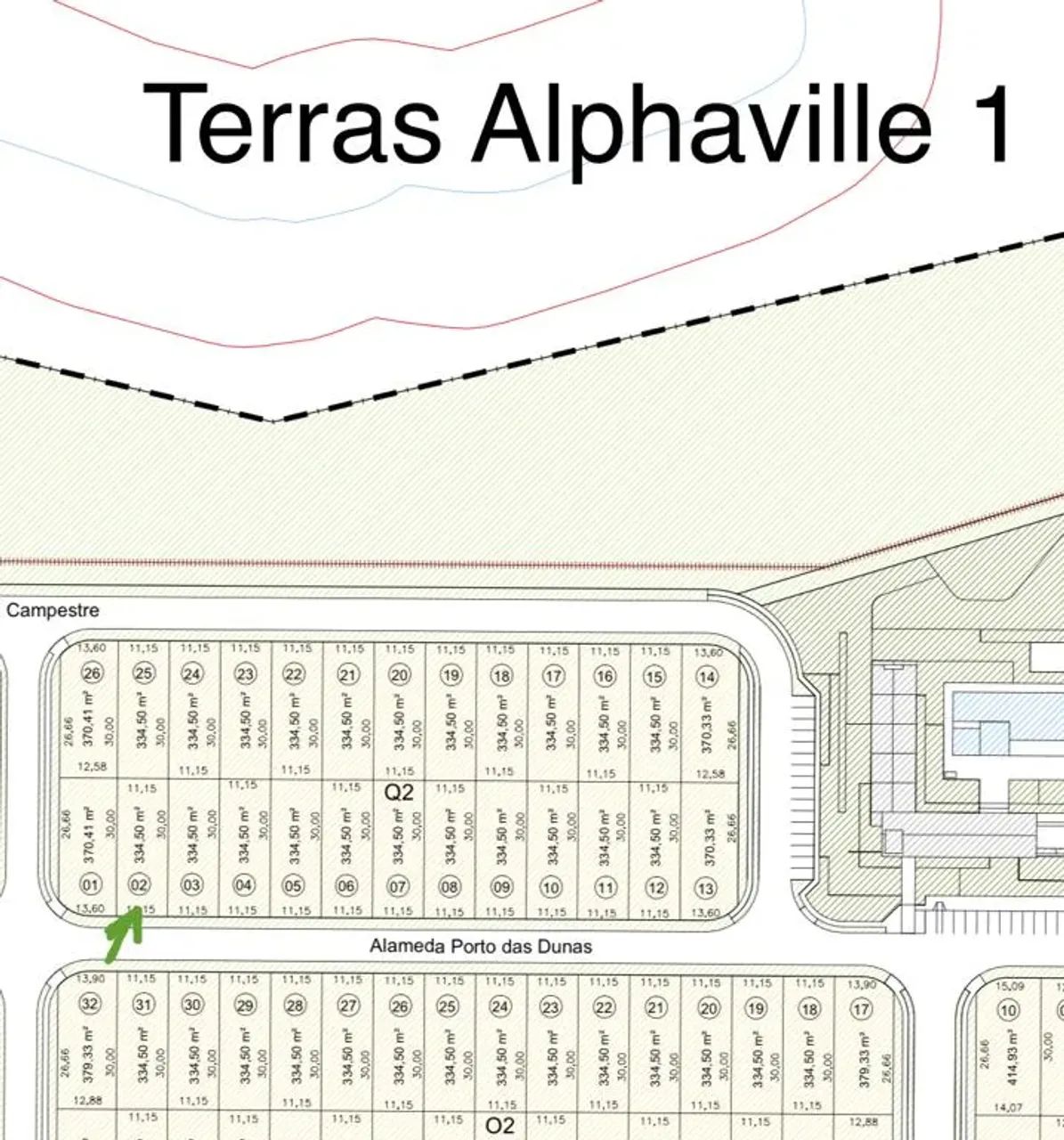 Lote no Alphaville Ceará Terras 1 com 334,5m²