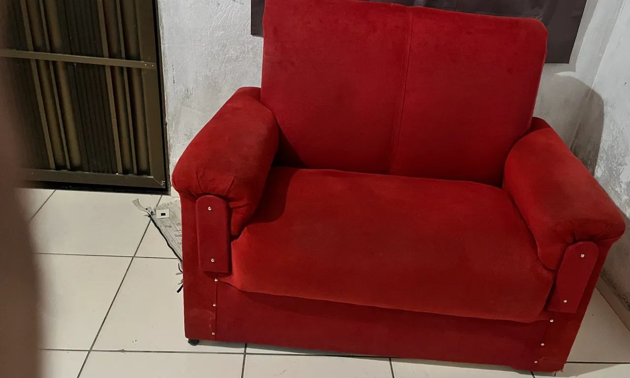 Sofá dois lugares usado vendo ou troco  - Foto 4