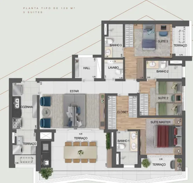 PLANTA 120m²