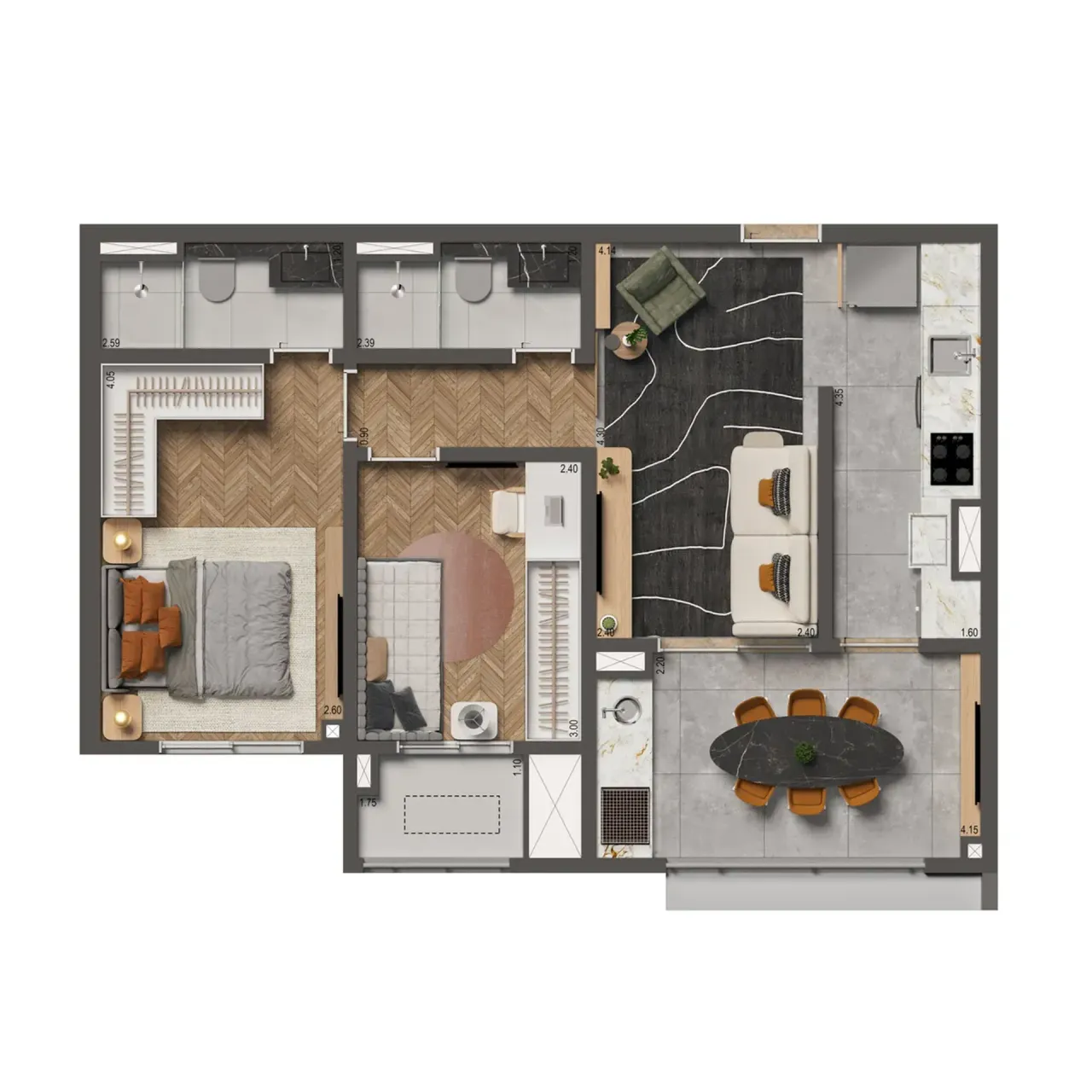PLANTA 62m²
