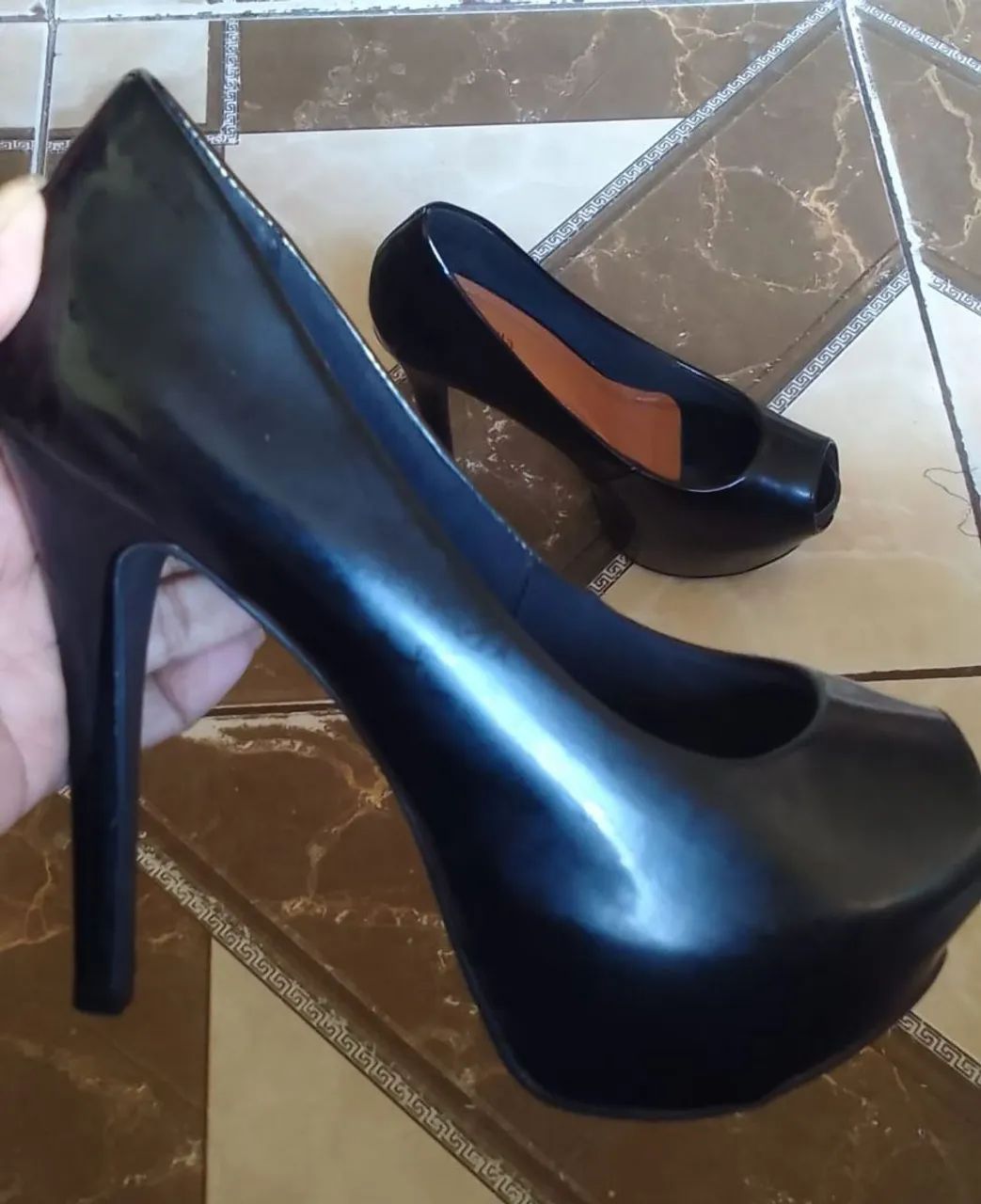 Sapato Peep Toe Sapatella - Foto 5