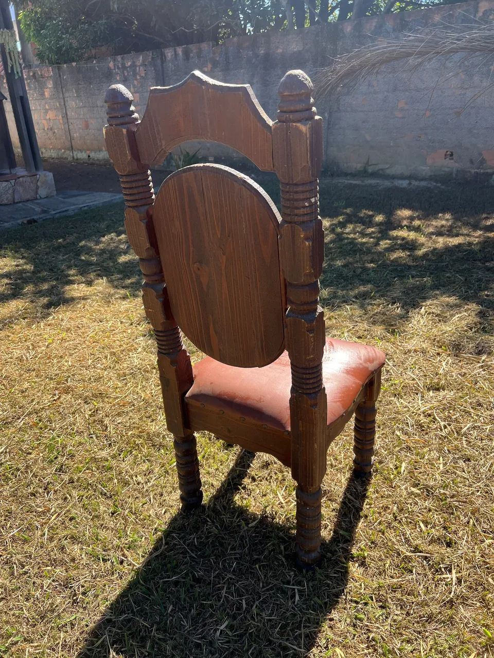 CADEIRA ANTIGA ESTILO TRONO - Foto 4