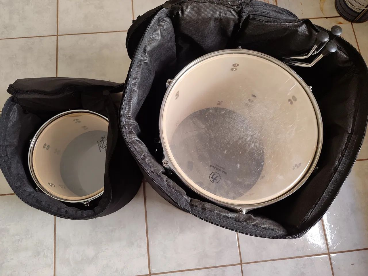 Kit Expansão Bateria Nagano Garage + Bags Acolchoadas (Tom + Surdo