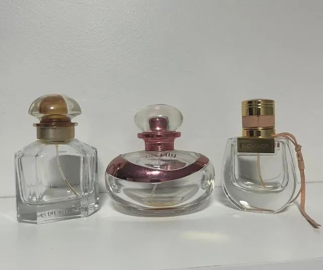3 FRASCOS DE PERFUME VAZIOS 