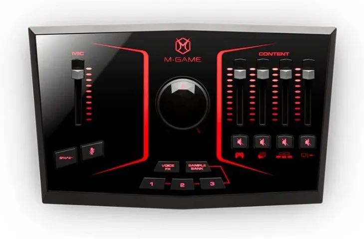 Interface Mixer M-game Solo DJ USB com Efeitos de Voz e Iluminação