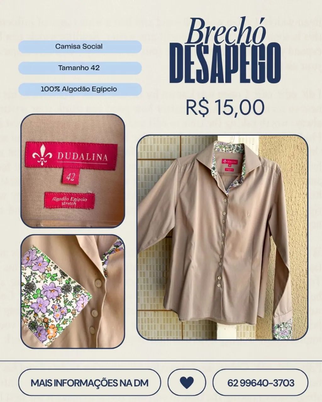 Desapego de Camisa Social Masculina - Foto 4