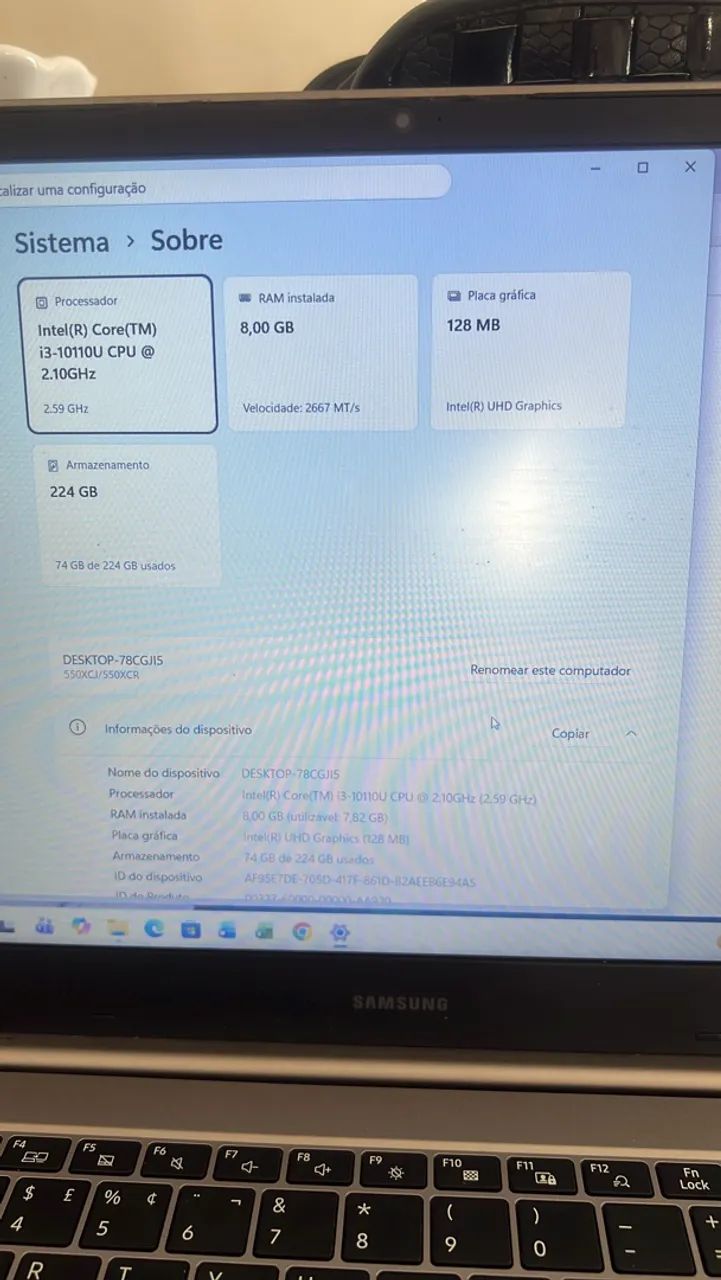 Notebook Samsung corei3 10 - Foto 4