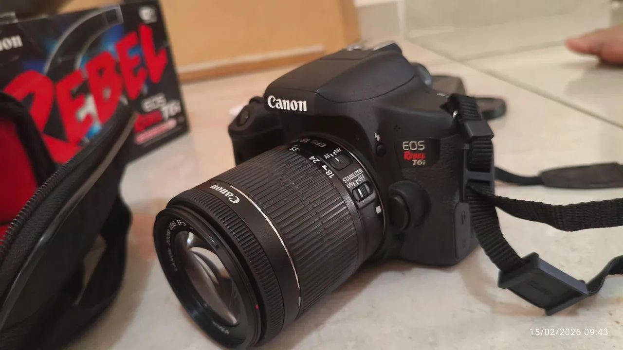 Câmera profissional Completa Canon T6i pouquíssimo usada. - Foto 3