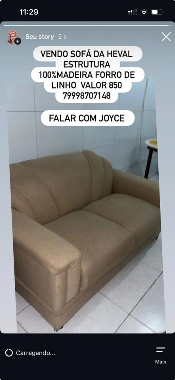 Sofá semi-novo conservado 
