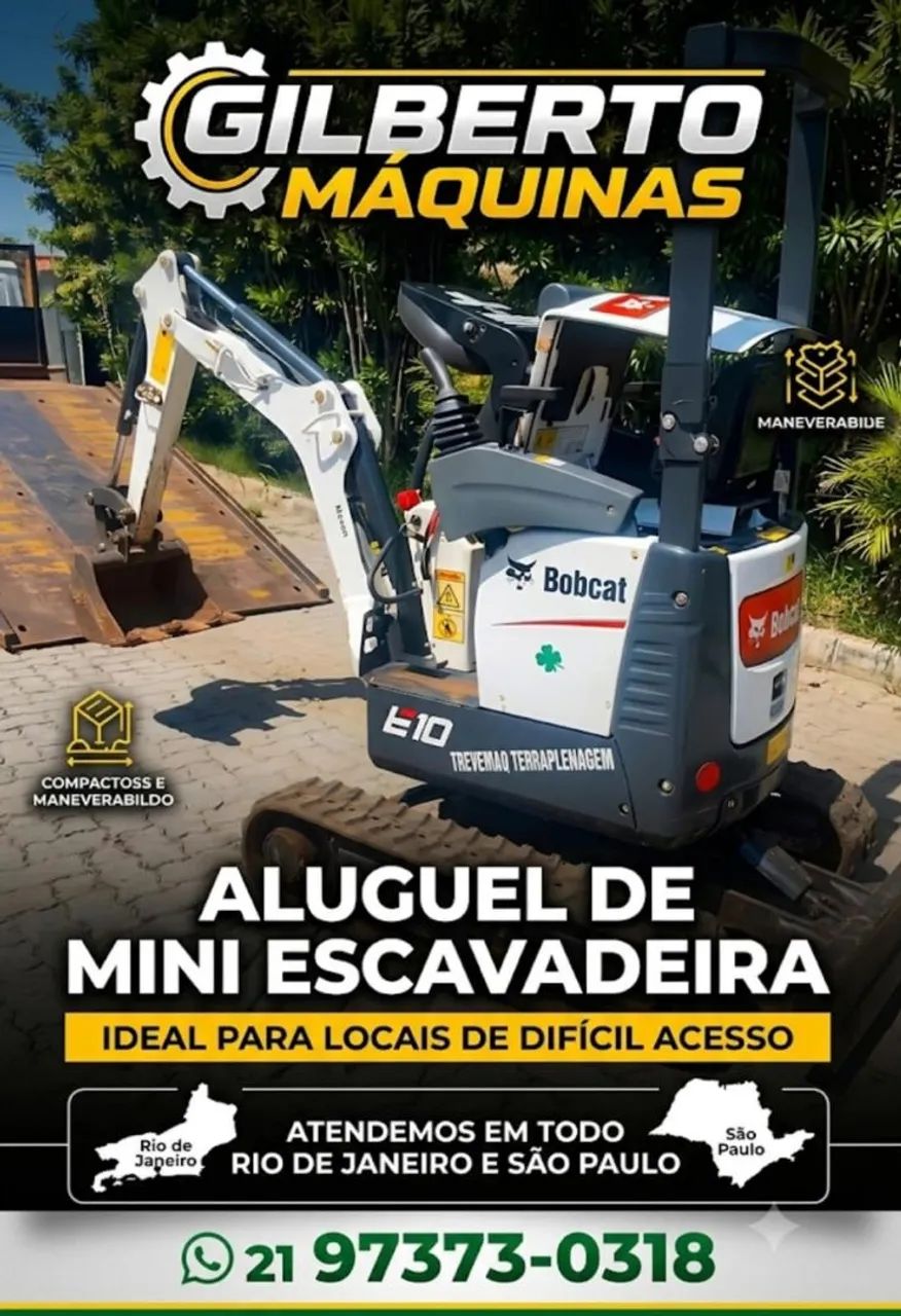 Aluguel de mini escavadeira 