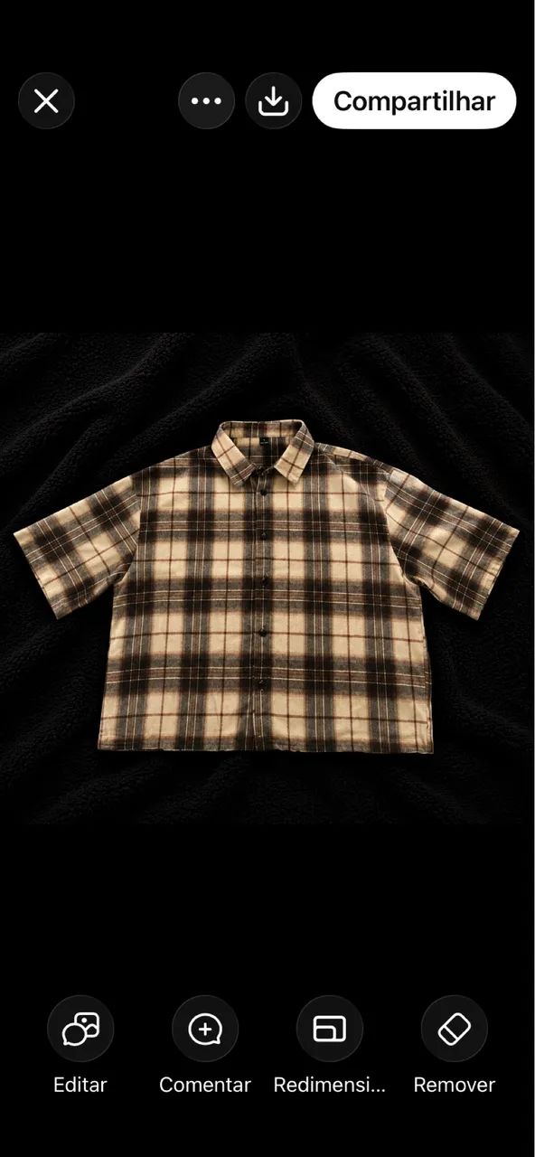 Camisa Boxy Xadrez - Foto 3