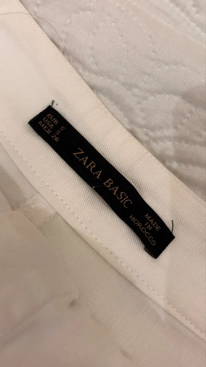 Saia jeans branca Zara  - Foto 4