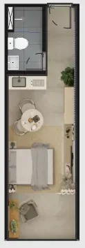 PLANTA 21m²
