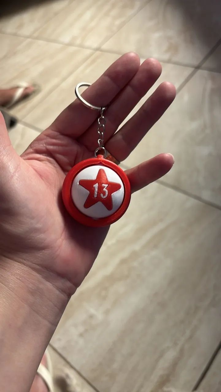 Chaveiro 3D giratório 