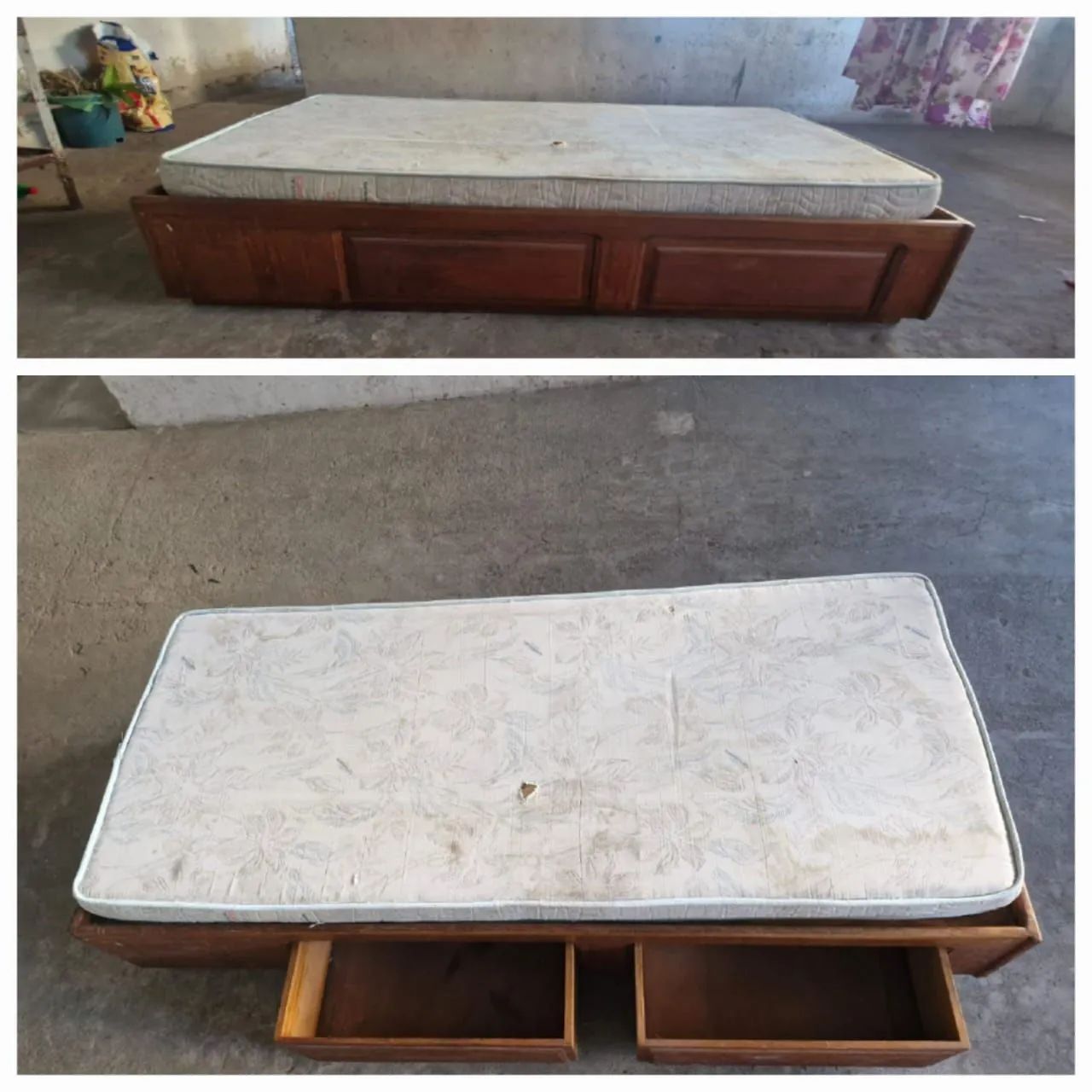 Cama de Solteiro de Madeira 