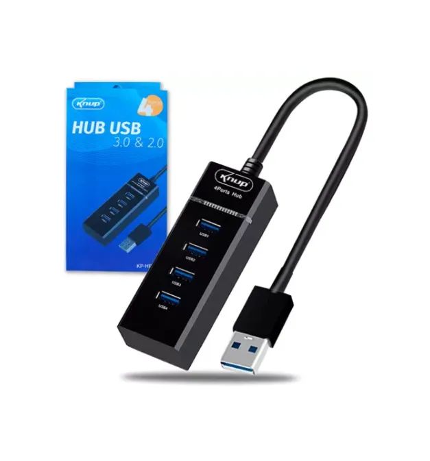 Hub USB 3.0 e 2.0 4 Portas Extensor USB KNUP (Entrego)