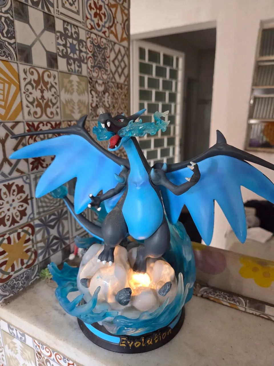 Mega Charizard X - Estátua - Pokemon