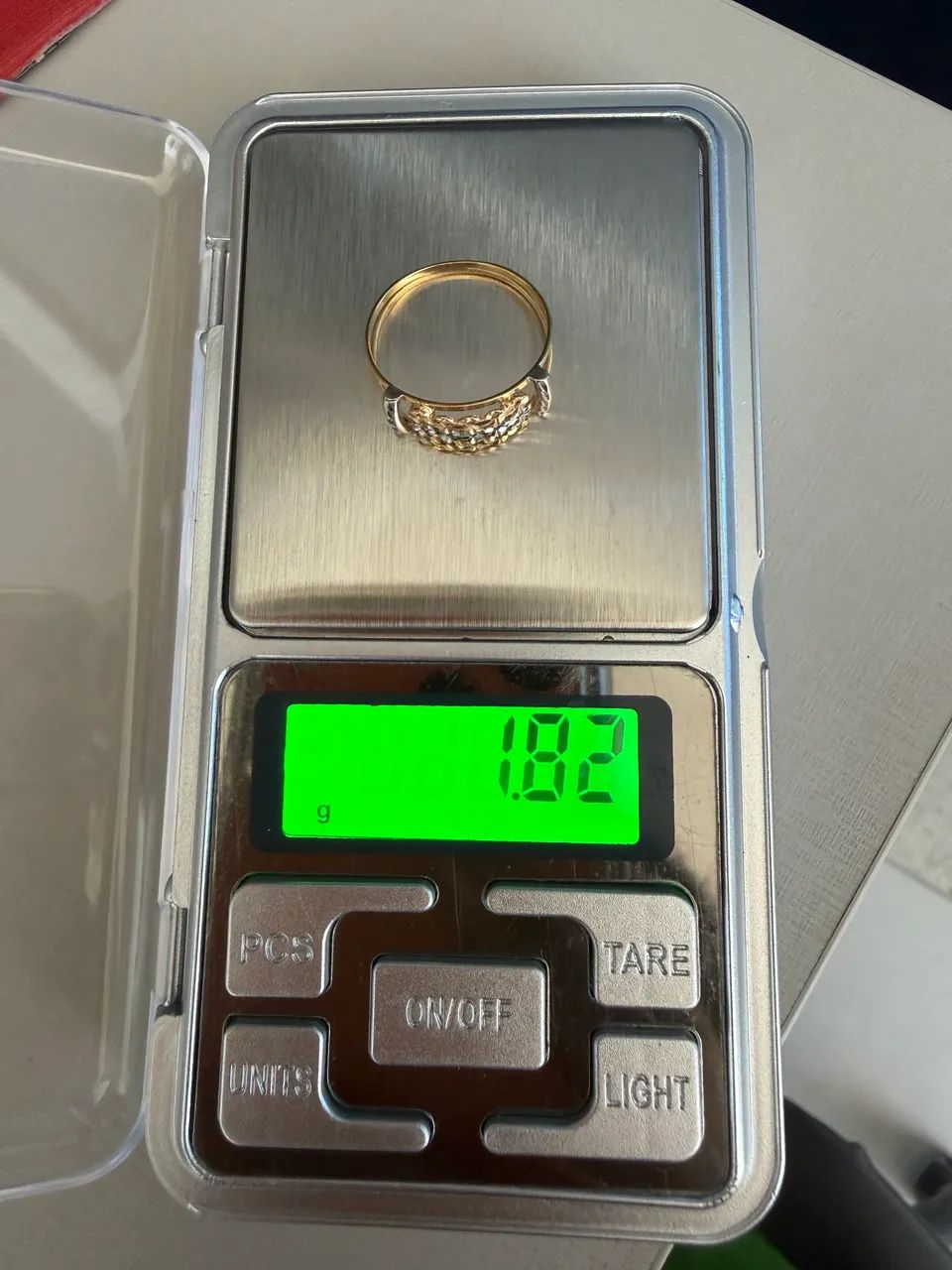 Anel Ouro 18 k com detalhe em 3 banhos - Foto 4