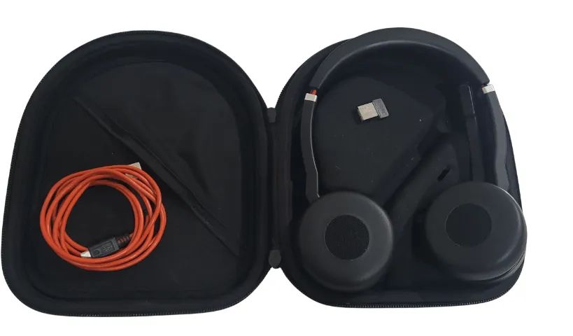 Headset Stereo Sem Fio Bluetooth E Usb Evolve 75 Uc Jabra Microfone Off Não funiocna - Foto 4