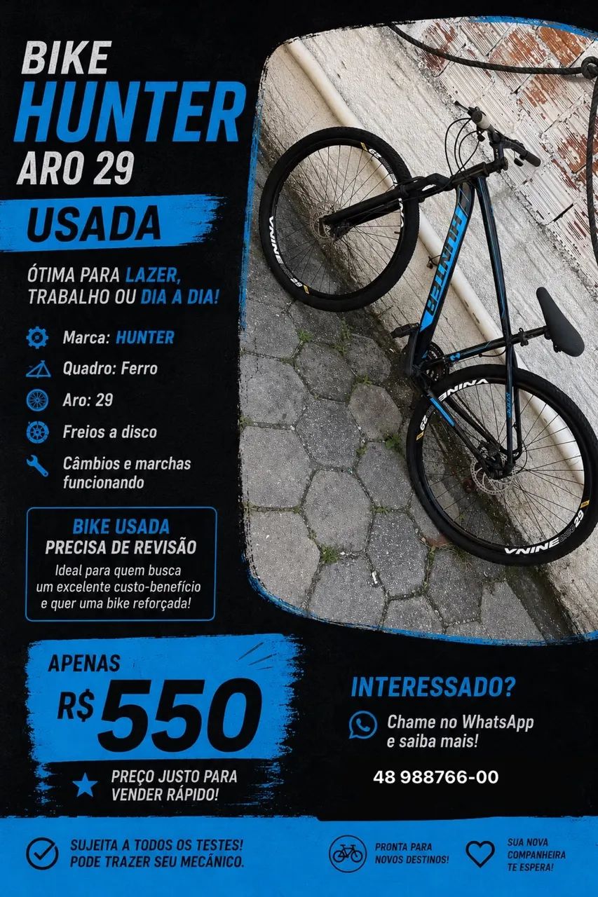 Bike Hunter usada, aro 29  - Foto 2