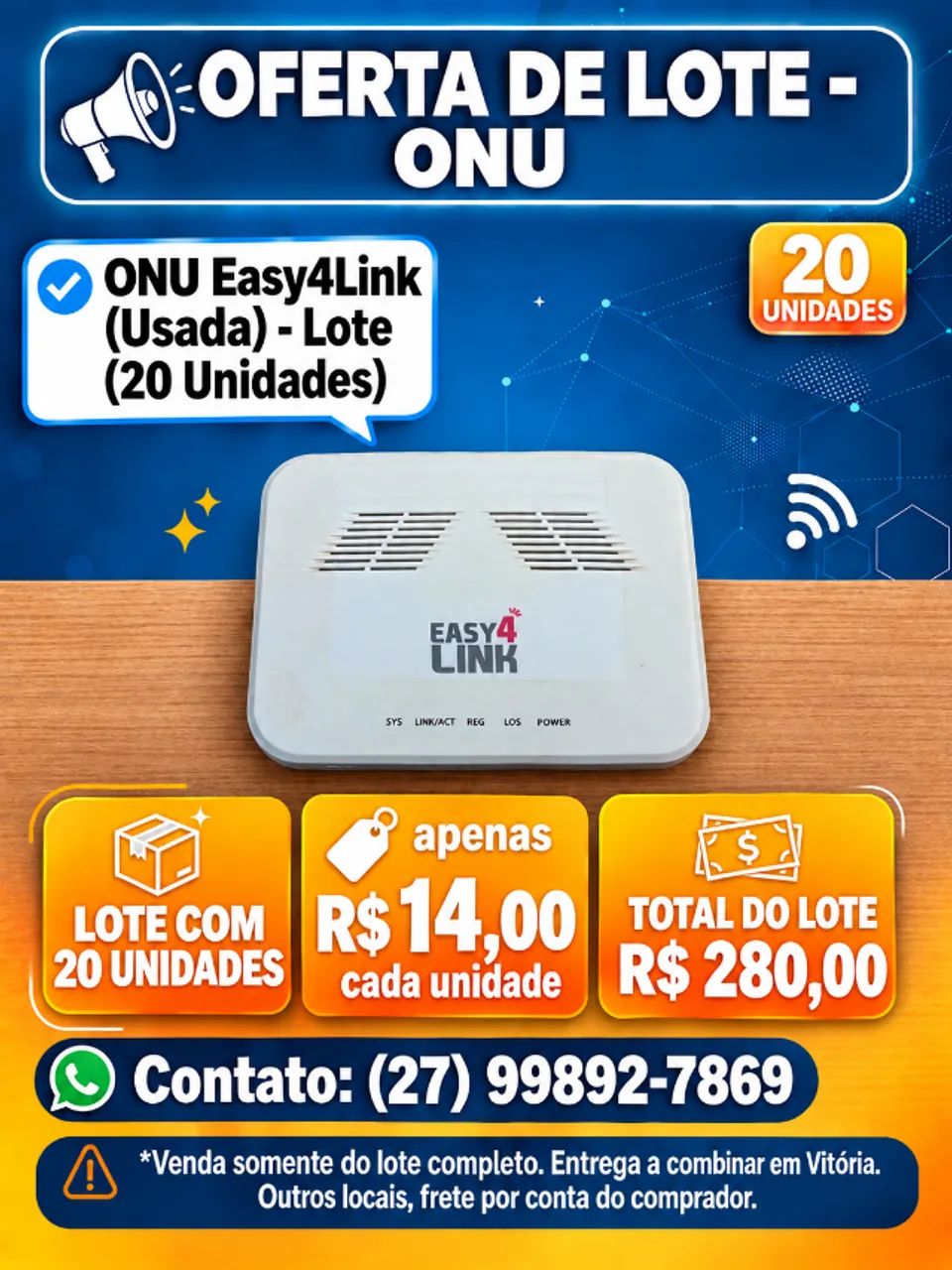 ONU Easy4Link (Usada) - Lote (20 unidades) 