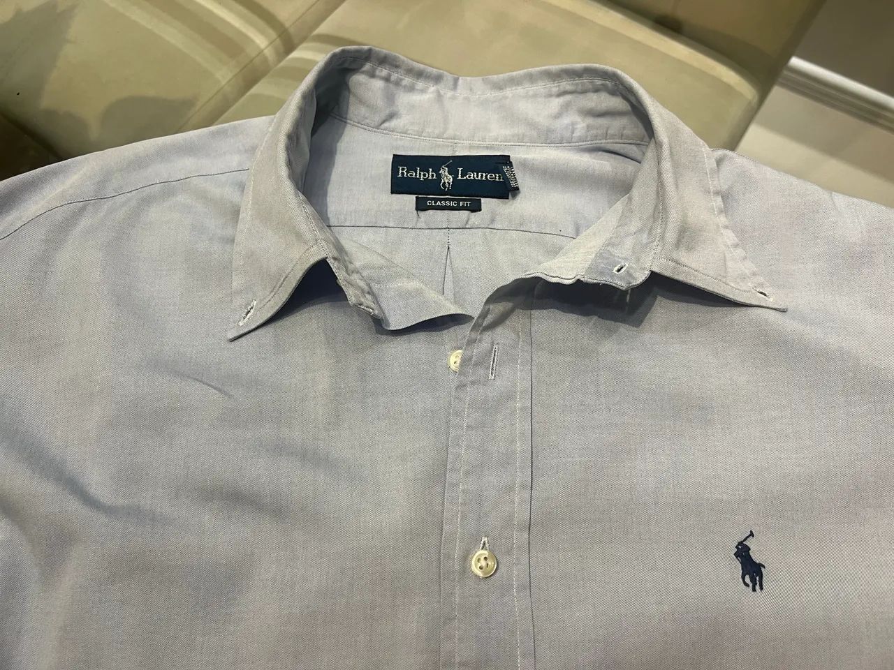 camisa ralph lauren vintage azul - Foto 3