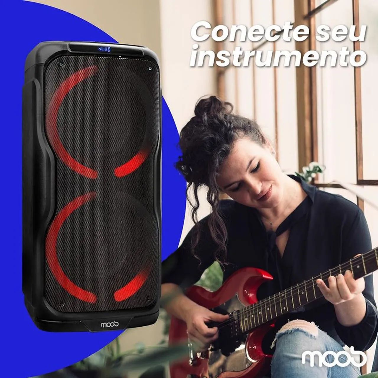 Caixa de som Bluetooth 1200W Moob