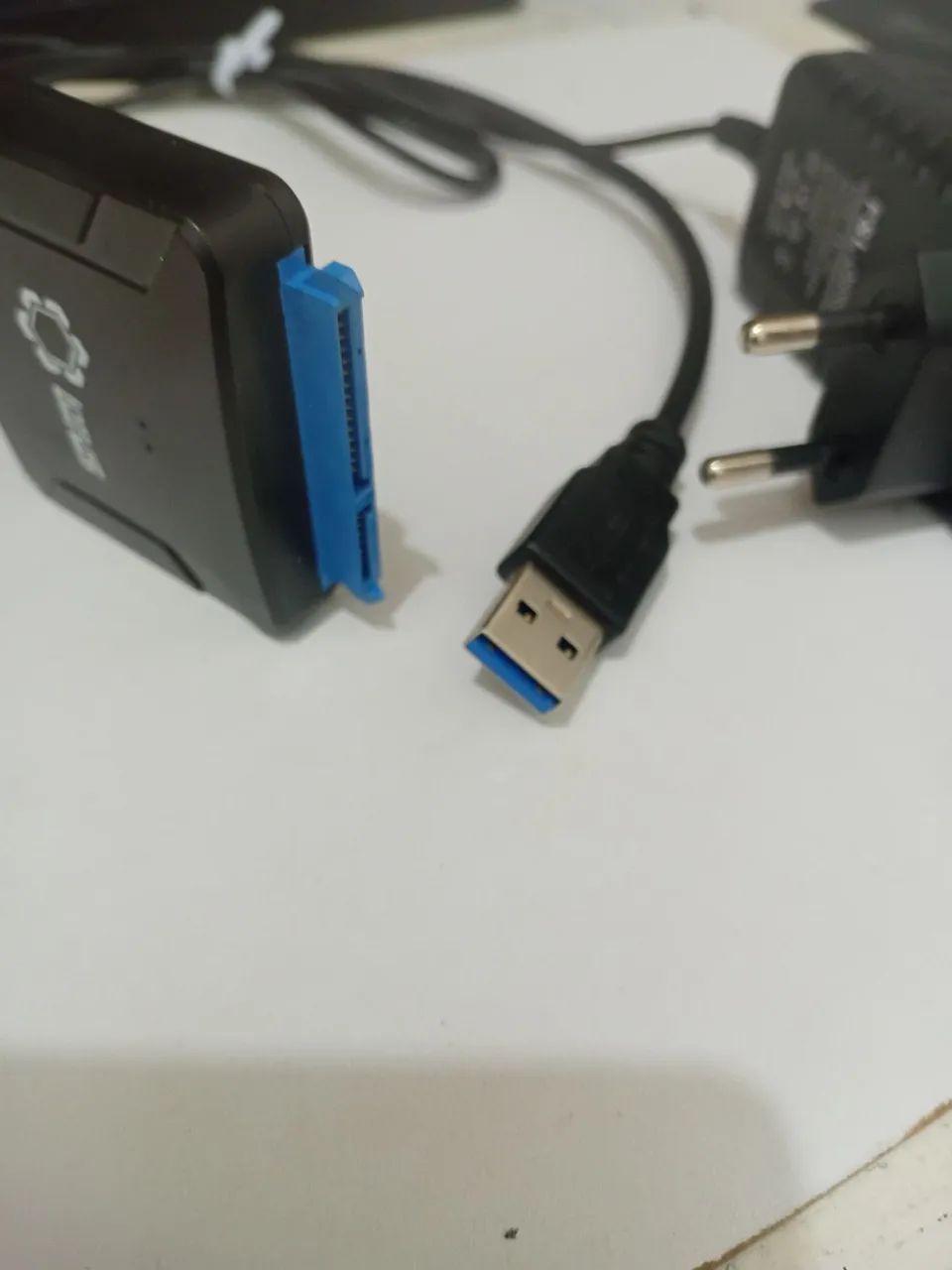 Adaptador Sata USB + Fonte 12V 2A