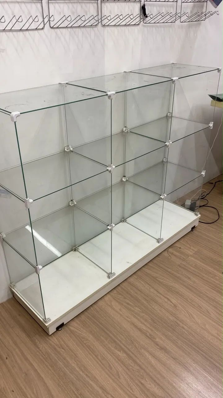 Vitrine expositora de vidro modular