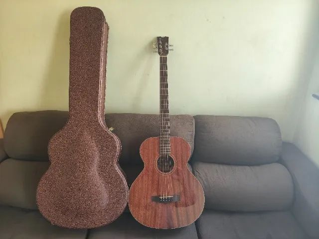 Baixolão - Contrabaixo 5 Cordas Eletroacustico Eagle EMB97E5 NT - Foto 3