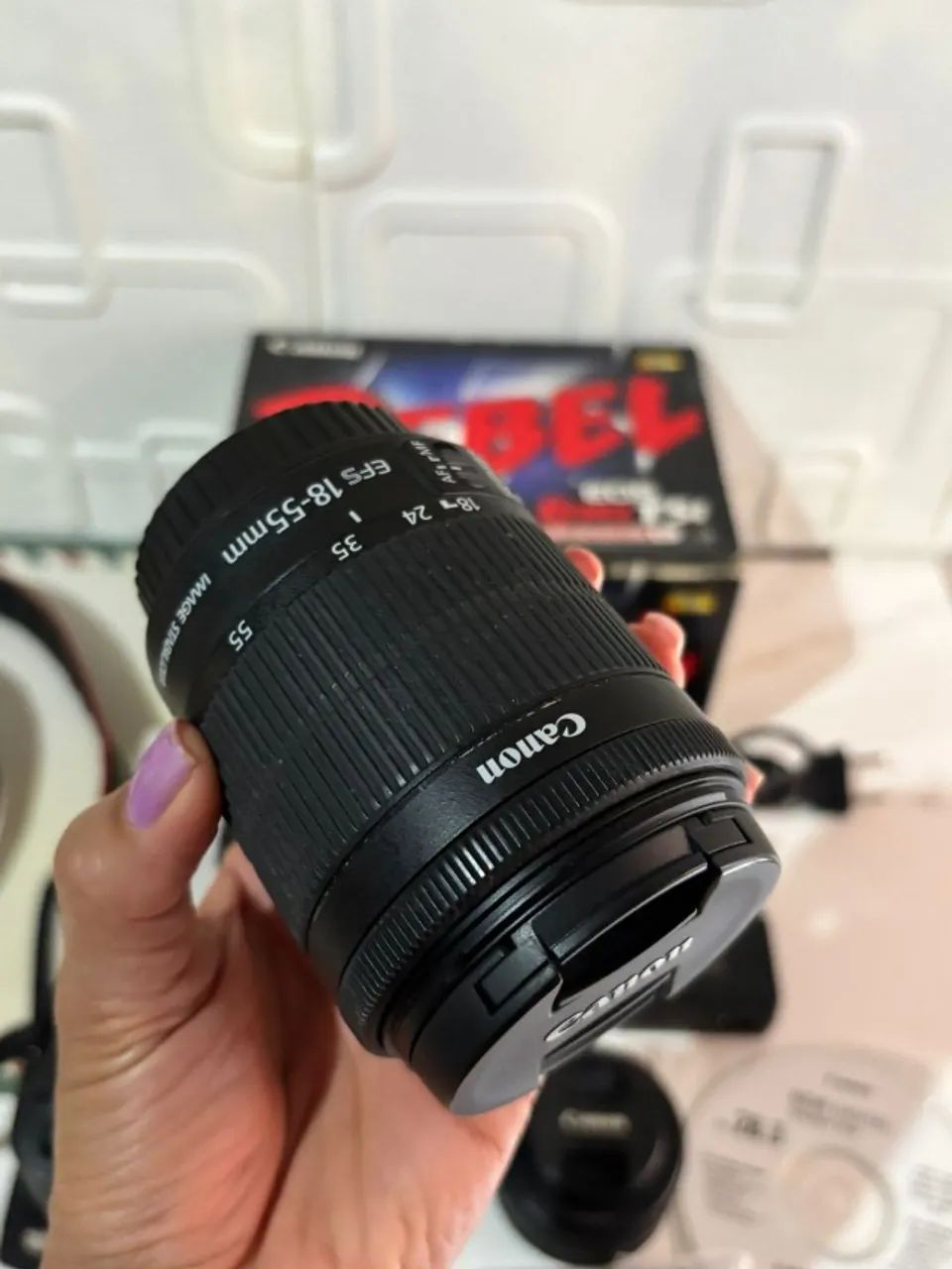 Câmera Canon T5i DSLR + 2 Lentes EF-S + Flash Yongnuo | Semi Nova - Foto 4