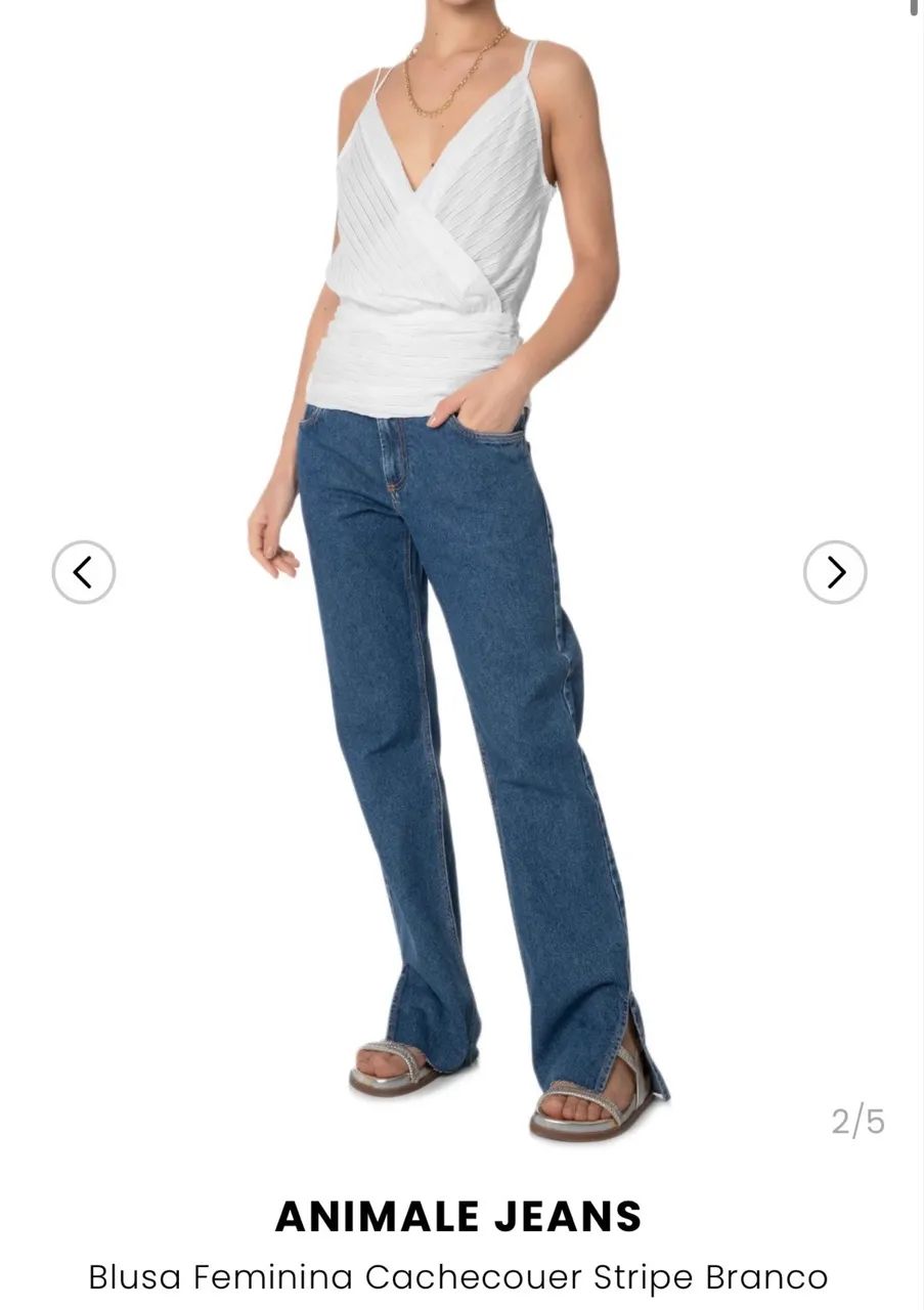 Blusa Animale Jeans tam M NOVA - Foto 5